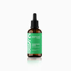 Bottle of Zenvia Rosemary Mint Hair Strengthening Oil on a white background