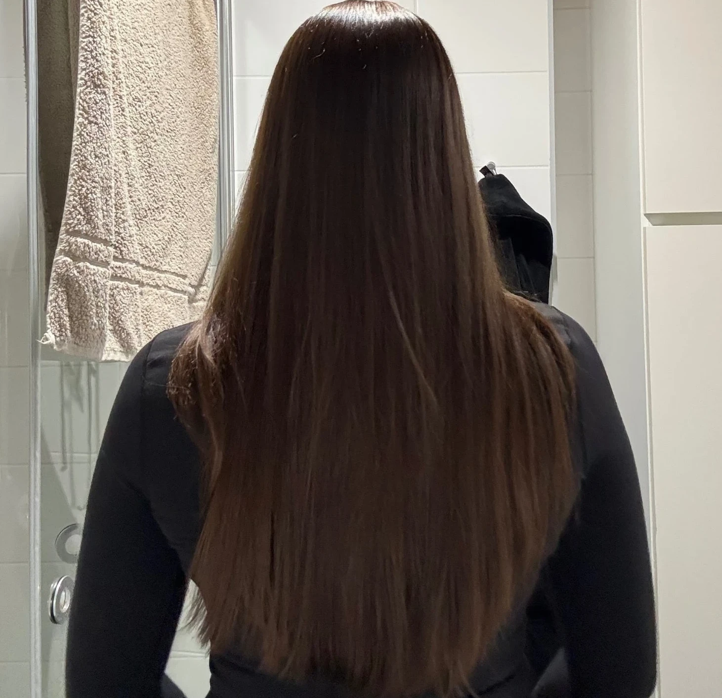 After shot of a woman's haircare journey